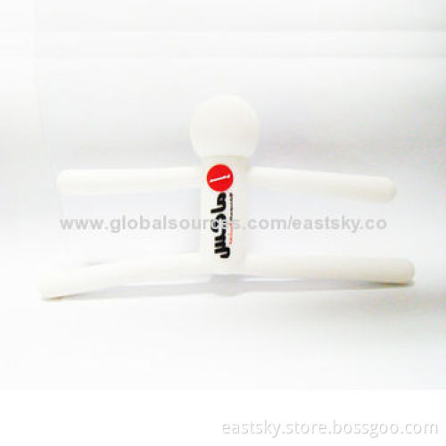 Customized Man-shaped USB Flash Drive, Made of Soft PVC Material, OEM Orders Welcomed